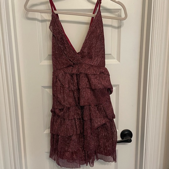 Red sparkly ruffle dress - Picture 1 of 4